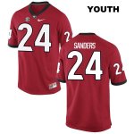 Youth Georgia Bulldogs NCAA #24 Dominick Sanders Nike Stitched Red Authentic College Football Jersey SXU5154CR